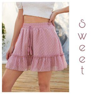 Swiss Dot Ruffle Skirt